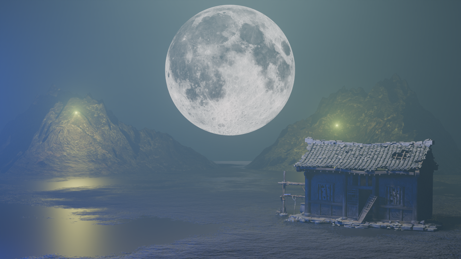 I will make 3d landscapes for you.